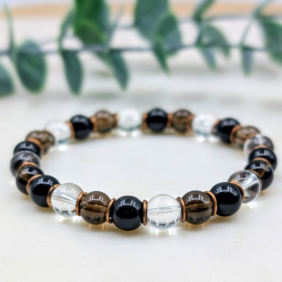 rookkwarts edelsteen armband