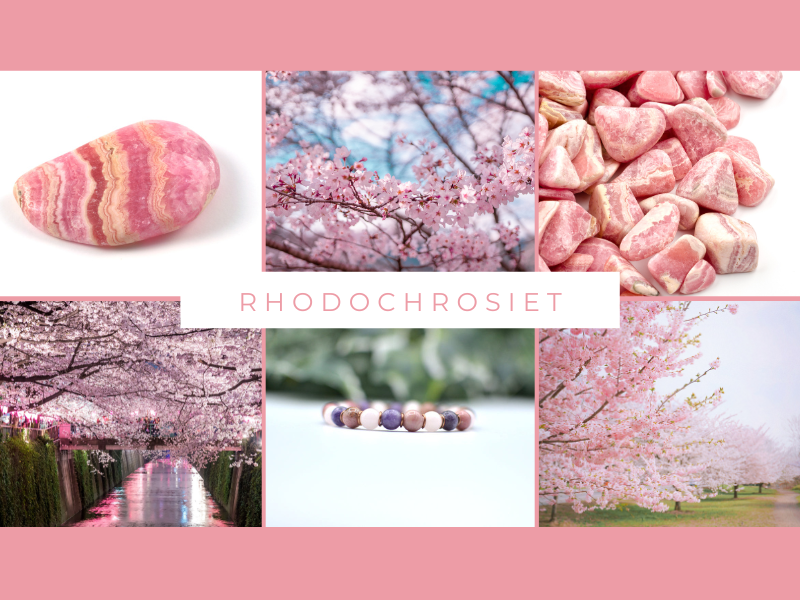 Rhodochrosiet edelsteen van de maand maart 
